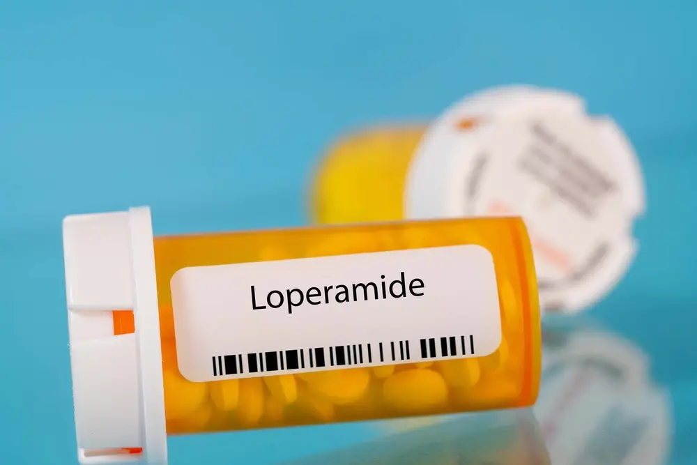 Loperamide pills in RX prescription drug bottle