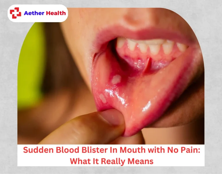 Sudden Blood Blister In Mouth with No Pain What It Really Means