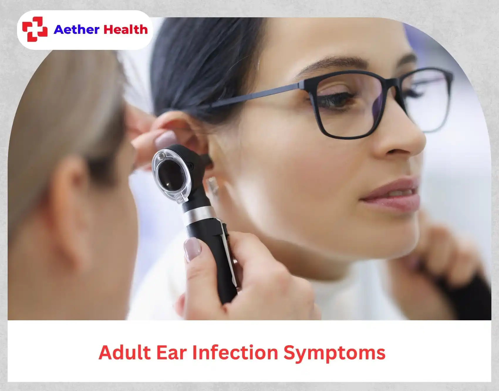 otoscope view of adult ear infection
