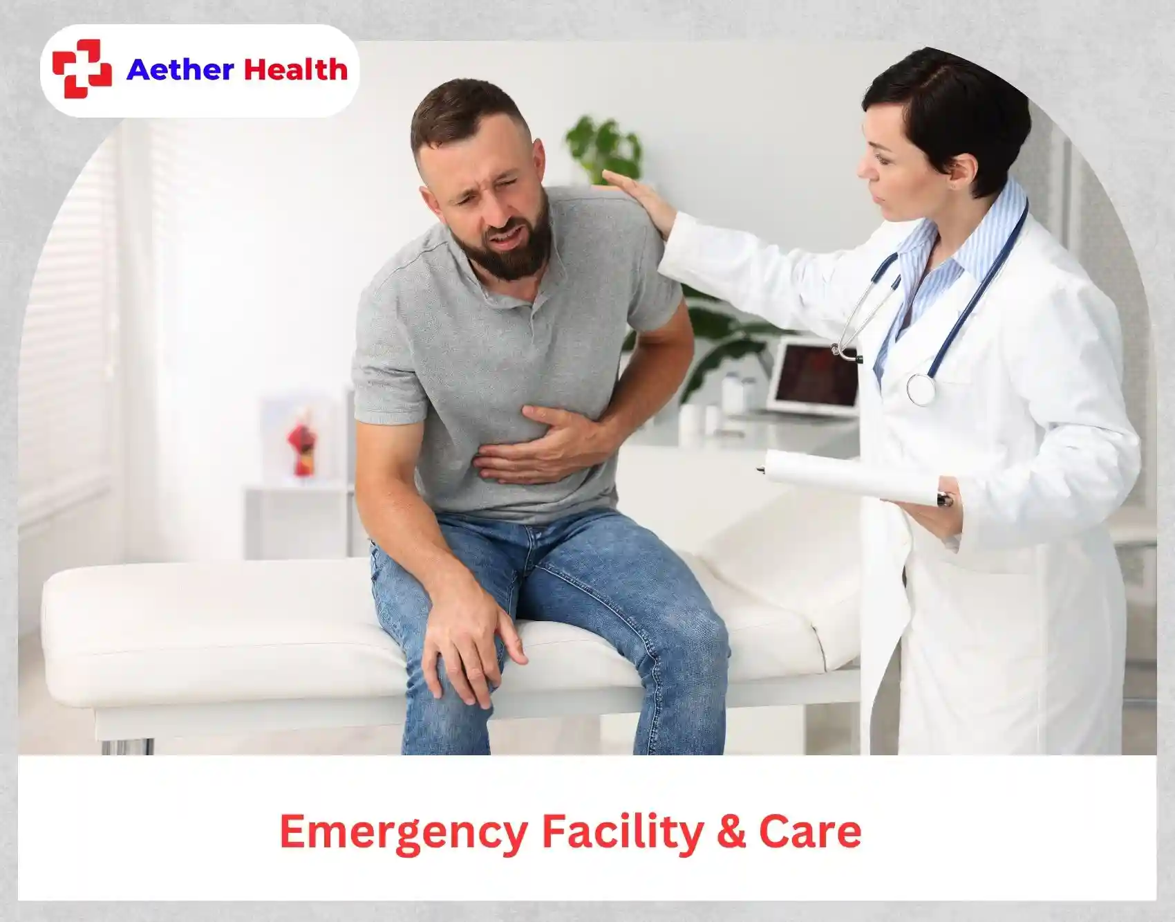 emergency abdominal pain care Aether Health Texas