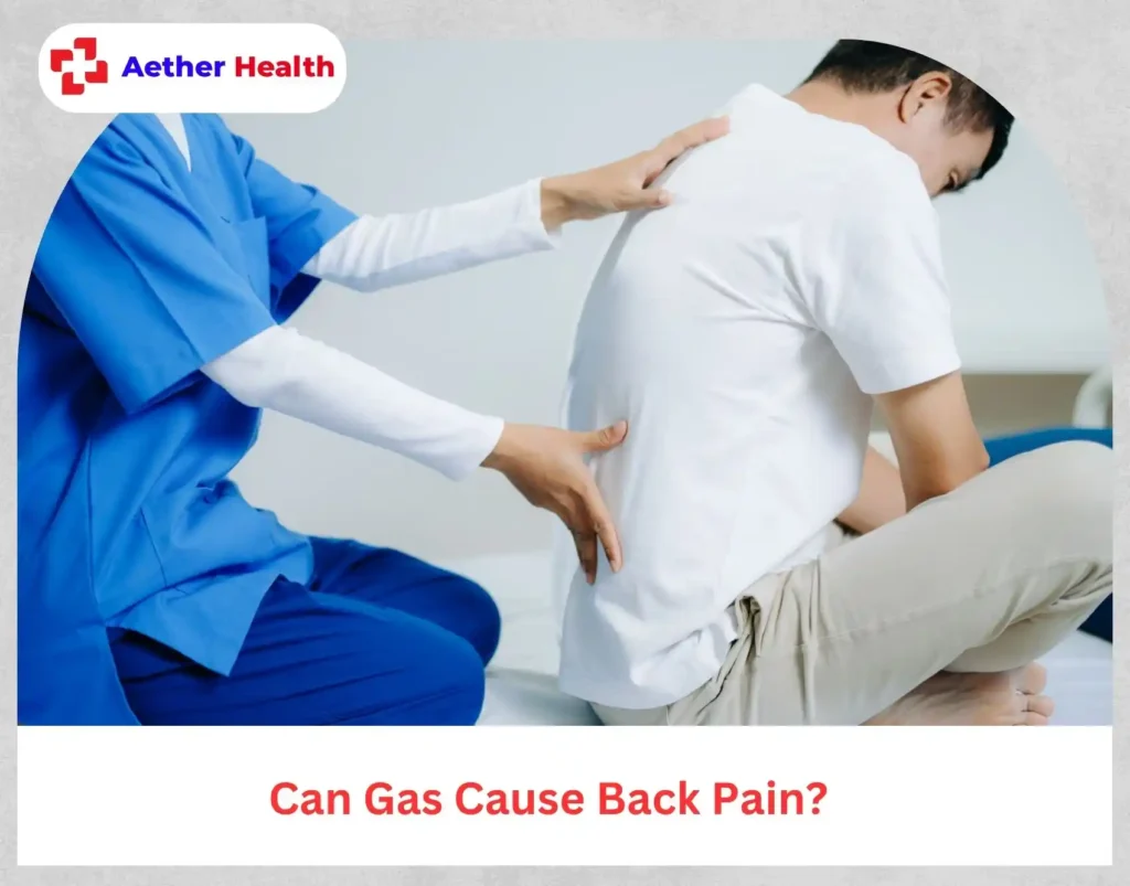 gas pain in back diagram